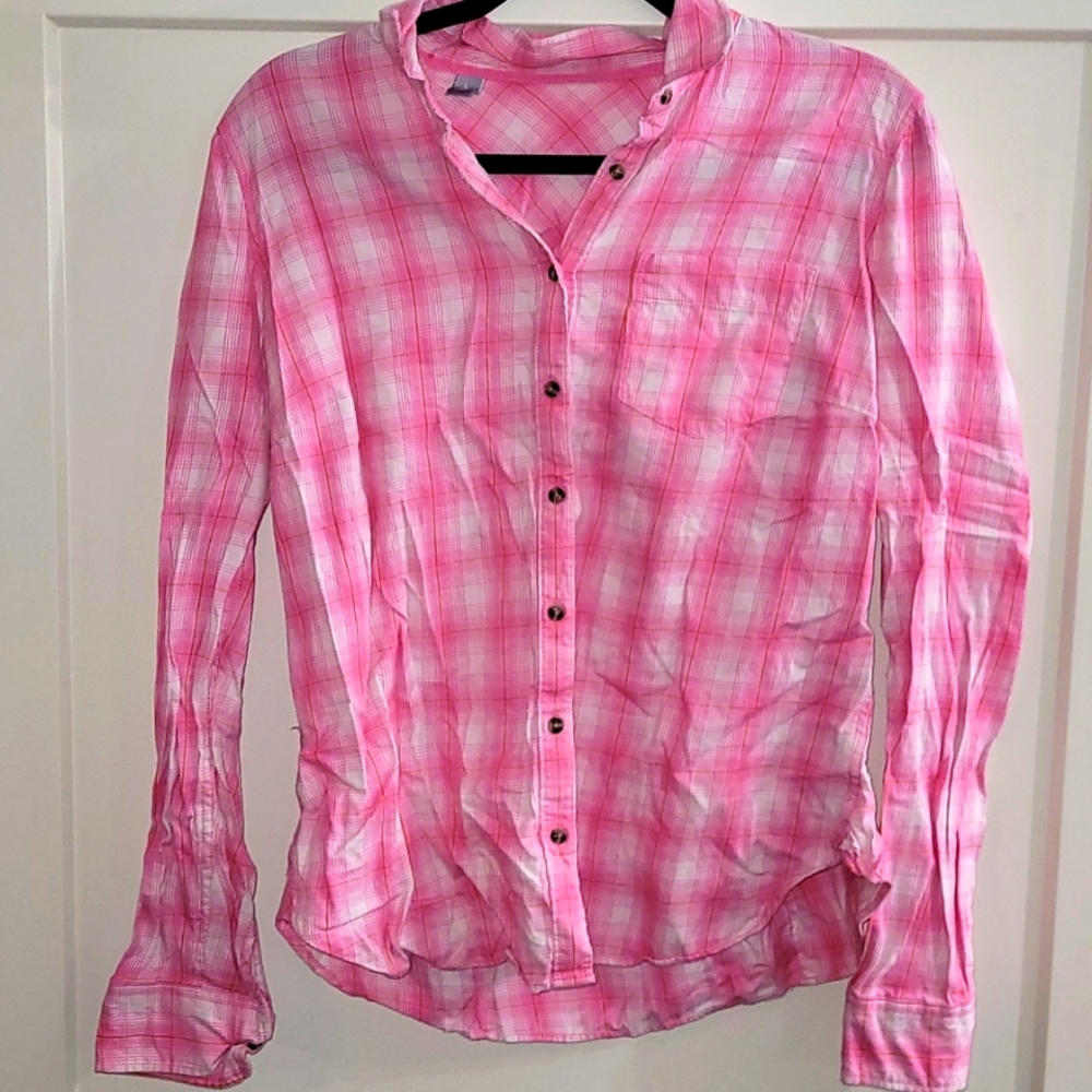 Pink Long Sleeve Button Down